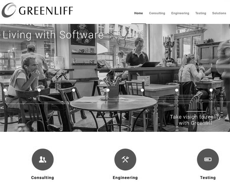 Screenshot der neuen Website von Greenliff